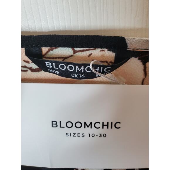 BloomChic Short Sleeve V-Neck Floral Dress, NWT, Size 12 - Picture 5 of 6